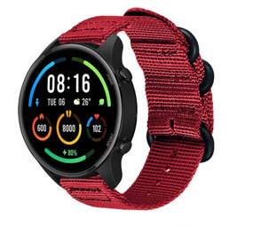 Strap-it® Xiaomi Mi Watch nylon gesp band (rood)