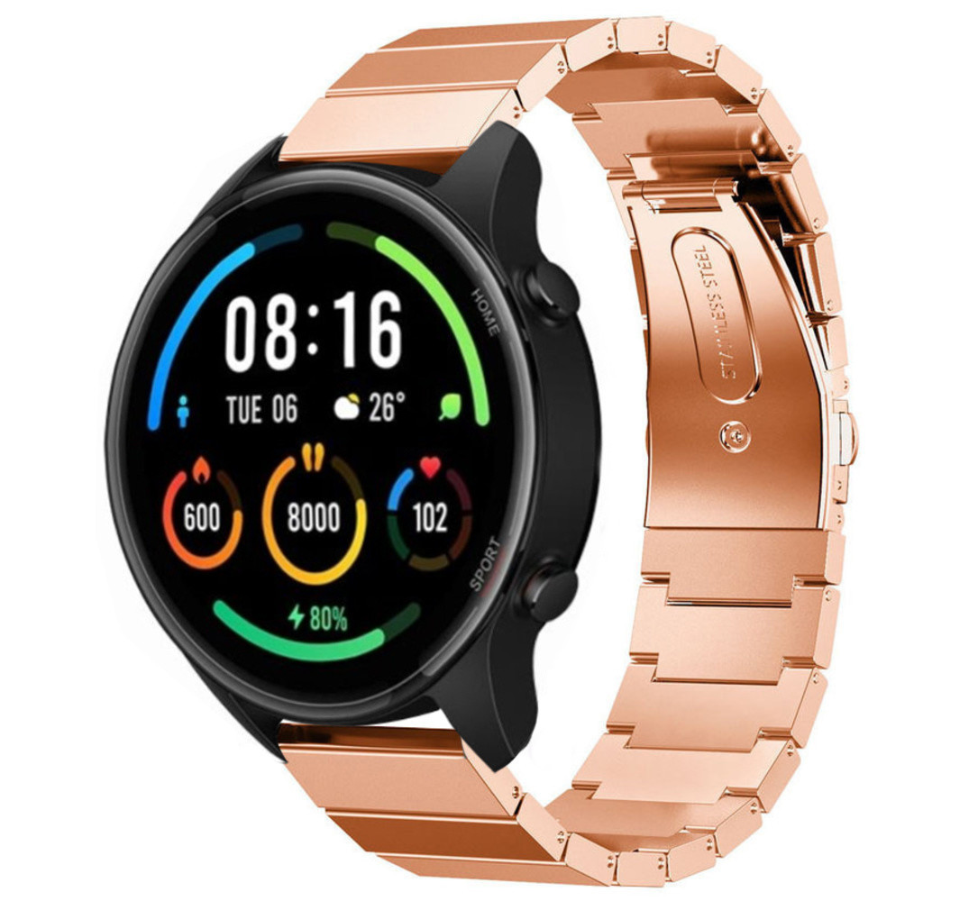 Strap-it® Strap-it Xiaomi Mi Watch metalen bandje (rosé goud)