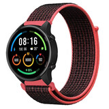 Strap-it® Xiaomi Mi Watch nylon band (zwart/koraal)