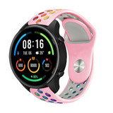 Strap-it® Xiaomi Mi Watch sport band (roze kleurrijk)