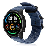 Strap-it® Xiaomi Mi Watch nylon gesp band (blauw)