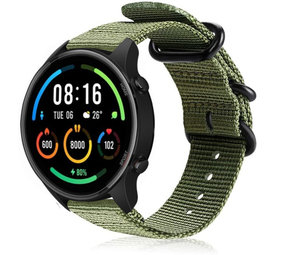 Strap-it® Xiaomi Mi Watch nylon gesp band (groen)