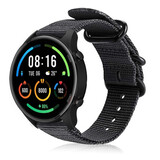 Strap-it® Xiaomi Mi Watch nylon gesp band (zwart)