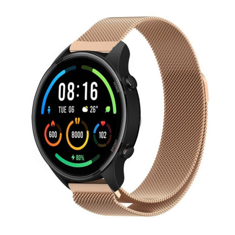Strap-it® Strap-it Xiaomi Mi Watch Milanese band (rosé goud) Strap-it® Strap-it Xiaomi Mi Watch Milanese band (rosé goud)