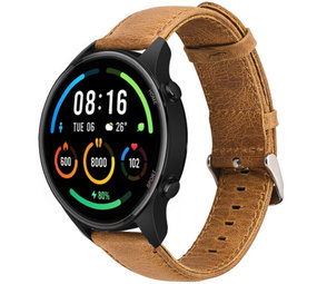 Strap-it® Xiaomi Mi Watch leren band (bruin)