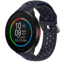 Strap-it® Polar Pacer siliconen bandje met gaatjes (donkerblauw)