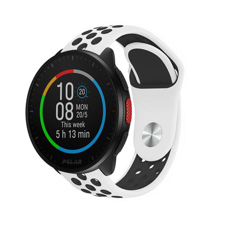 Strap-it® Strap-it Polar Pacer sport band (wit/zwart) Strap-it® Strap-it Polar Pacer sport band (wit/zwart)