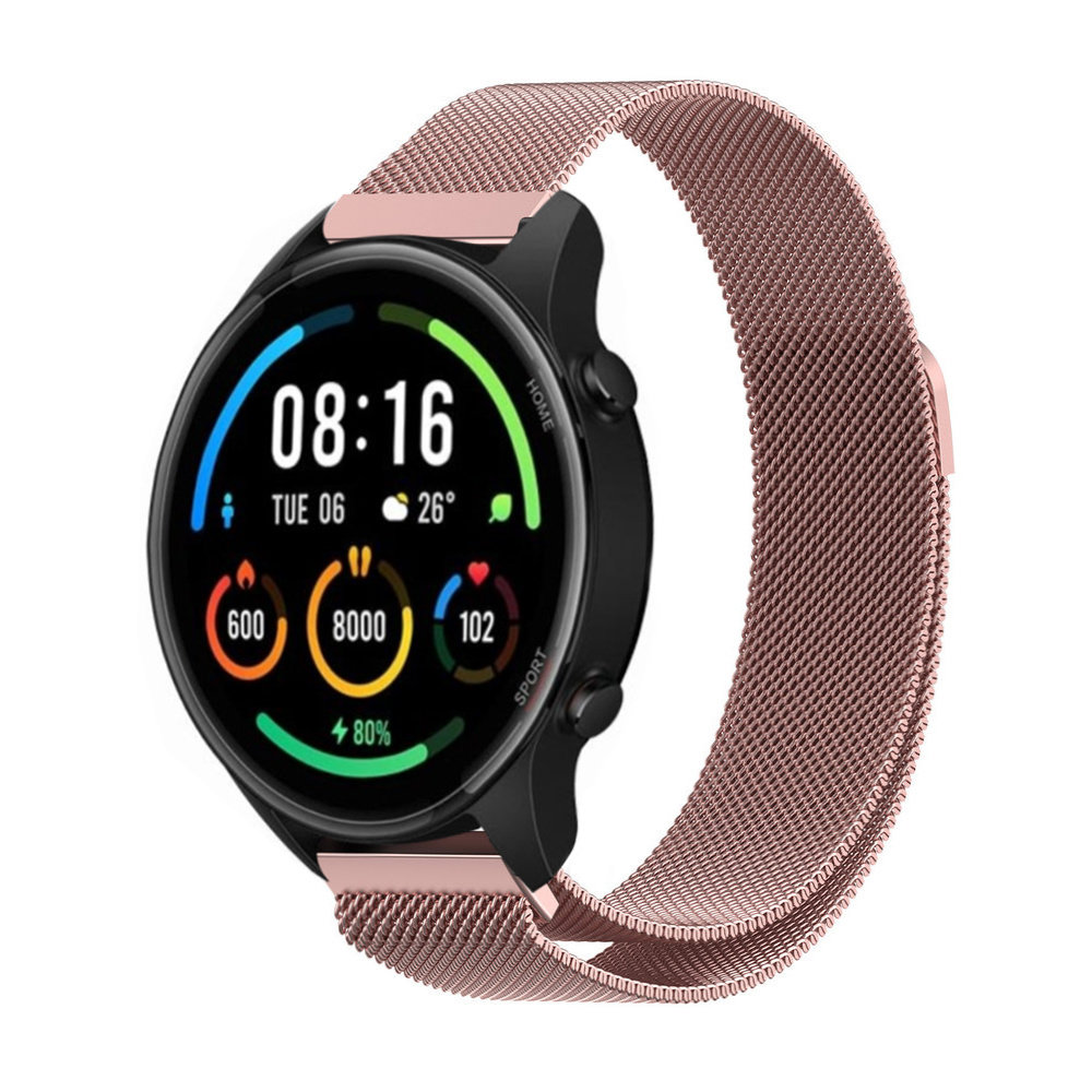 Strap-it® Strap-it Xiaomi Mi Watch Milanese band (roze)