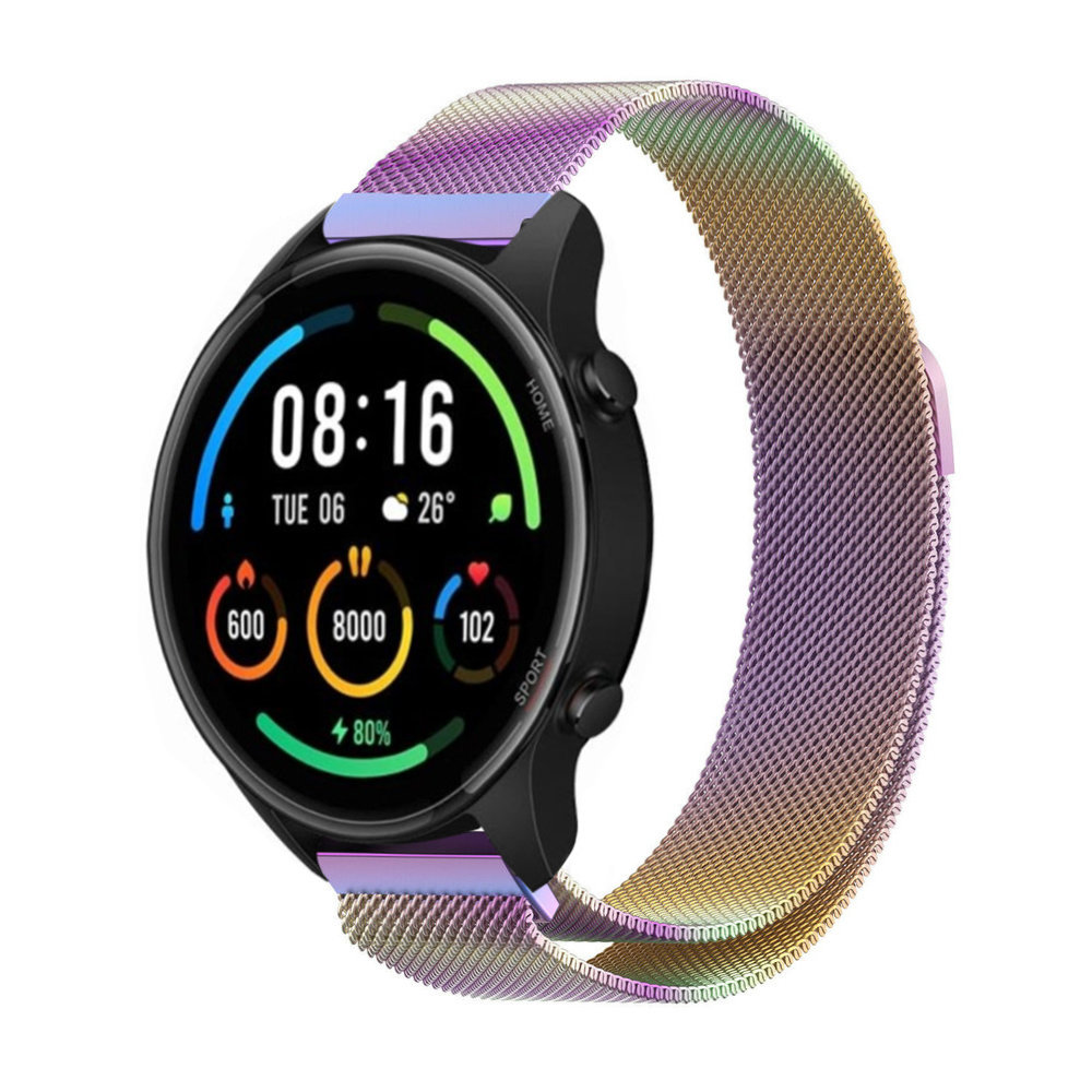 Strap-it® Strap-it Xiaomi Mi Watch Milanese band (regenboog)