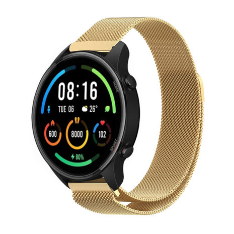 Strap-it® Strap-it Xiaomi Mi Watch Milanese band (goud) Strap-it® Strap-it Xiaomi Mi Watch Milanese band (goud)