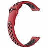 Strap-it® Strap-it Garmin Vivomove 3s sport band - 39mm - rood/zwart Strap-it® Strap-it Garmin Vivomove 3s sport band - 39mm - rood/zwart