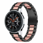 Strap-it® Strap-it Samsung Galaxy Watch 46mm stalen band (zwart/roze)