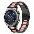 Strap-it® Strap-it Samsung Gear S3 stalen band (zwart/roze)