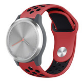 Strap-it® Garmin Vivomove 3s sport band - 39mm - rood/zwart
