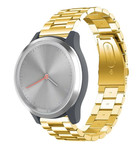 Strap-it® Strap-it Garmin Vivomove 3s stalen band - 39mm - goud