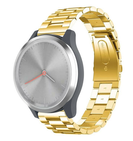 Garmin Vivomove 3s stalen band goud Smartwatchbanden