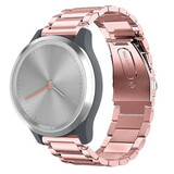 Strap-it® Garmin Vivomove 3s stalen band - 39mm- roze