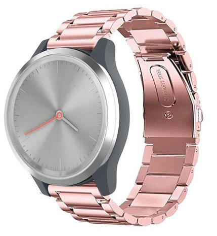 Garmin Vivomove 3s stalen band roze Smartwatchbanden