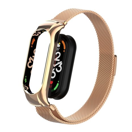 Strap-it® Strap-it Xiaomi Mi Band 7 Milanese band (rosé goud) Strap-it® Strap-it Xiaomi Mi Band 7 Milanese band (rosé goud)