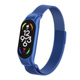 Strap-it® Xiaomi Mi Band 7 Milanese band (blauw)