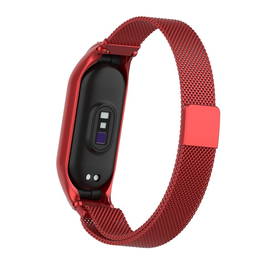 Strap-it® Strap-it Xiaomi Mi Band 7 Milanese band (rood) Strap-it® Strap-it Xiaomi Mi Band 7 Milanese band (rood)
