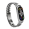 Strap-it® Strap-it Xiaomi Mi Band 7 stalen bandje (zilver/zwart) Strap-it® Strap-it Xiaomi Mi Band 7 stalen bandje (zilver/zwart)