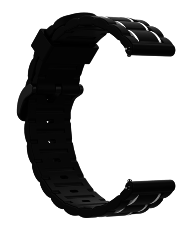 Strap-it® Strap-it Amazfit GTR 2 sport gesp band (zwart/wit) Strap-it® Strap-it Amazfit GTR 2 sport gesp band (zwart/wit)