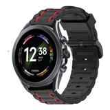 Strap-it® Fossil Gen 6 44mm sport gesp band (zwart/rood) Strap-it® Fossil Gen 6 44mm sport gesp band (zwart/rood)