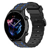 Strap-it® Strap-it Amazfit GTR 3 (Pro) sport gesp band (zwart/blauw) Strap-it® Strap-it Amazfit GTR 3 (Pro) sport gesp band (zwart/blauw)