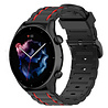 Strap-it® Strap-it Amazfit GTR 3 (Pro) sport gesp band (zwart/rood) Strap-it® Strap-it Amazfit GTR 3 (Pro) sport gesp band (zwart/rood)