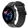 Strap-it® Strap-it Amazfit GTR 3 (Pro) sport gesp band (zwart/wit) Strap-it® Strap-it Amazfit GTR 3 (Pro) sport gesp band (zwart/wit)