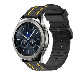 Strap-it® Samsung Gear S3 sport gesp band (zwart/geel) Strap-it® Samsung Gear S3 sport gesp band (zwart/geel)