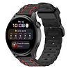 Strap-it® Strap-it Huawei Watch 3 (Pro) sport gesp band (zwart/rood) Strap-it® Strap-it Huawei Watch 3 (Pro) sport gesp band (zwart/rood)