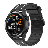 Strap-it® Huawei Watch GT Runner sport gesp band (zwart/wit)