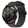 Strap-it® Strap-it Huawei Watch GT 3 46mm sport gesp band (zwart/rood) Strap-it® Strap-it Huawei Watch GT 3 46mm sport gesp band (zwart/rood)