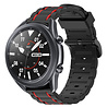 Strap-it® Strap-it Samsung Galaxy Watch 3 45mm sport gesp band (zwart/rood) Strap-it® Strap-it Samsung Galaxy Watch 3 45mm sport gesp band (zwart/rood)