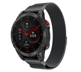 Strap-it® Garmin Epix Gen 2 Milanese band (zwart)