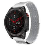 Strap-it® Garmin Epix Gen 2 Milanese band (zilver)