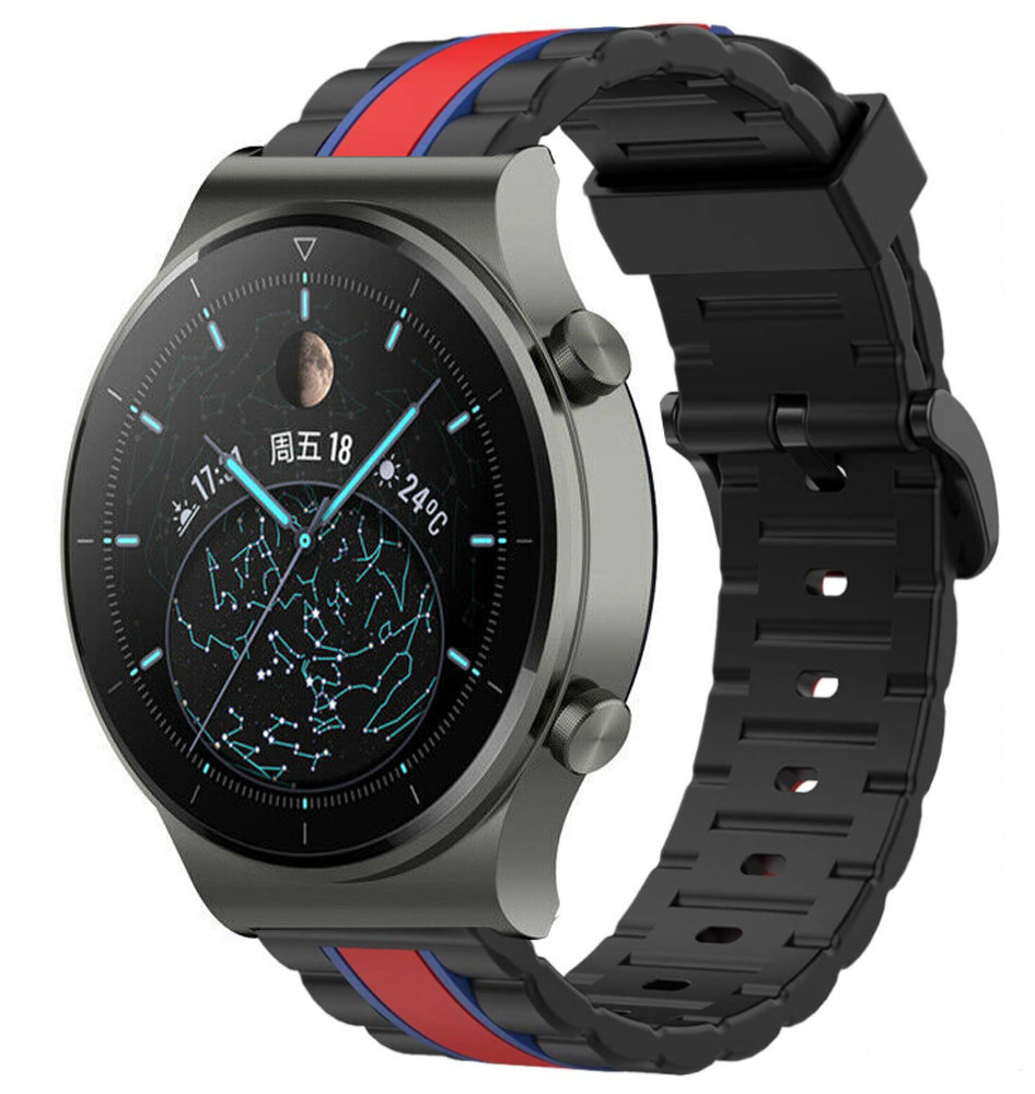 Huawei Watch GT 2 Pro Special Edition band zwart rood Smartwatchbanden