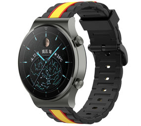 Strap-it® Huawei Watch GT 2 Pro Special Edition band (zwart/geel)