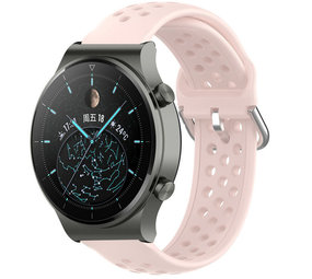 Strap-it® Huawei Watch GT 2 Pro siliconen bandje met gaatjes (roze)