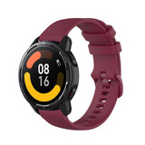 Strap-it® Xiaomi Watch S1 luxe siliconen bandje (donkerrood)
