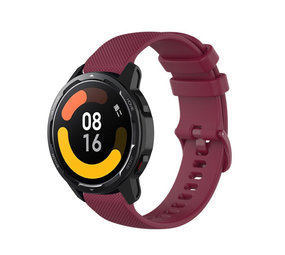 Strap-it® Xiaomi Watch S1 luxe siliconen bandje (donkerrood)