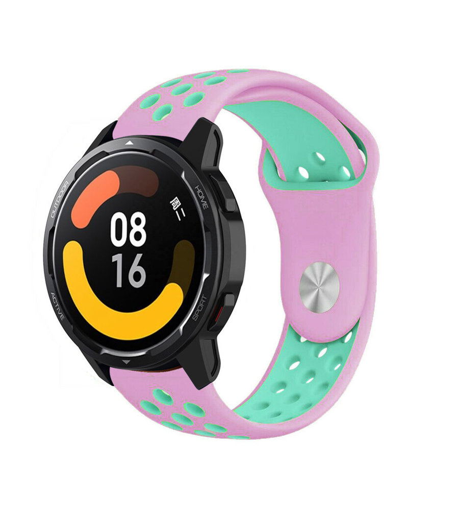 Strap-it® Strap-it Xiaomi Watch S1 sport band (roze/aqua)