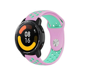 Strap-it® Xiaomi Watch S1 sport band (roze/aqua)
