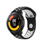 Strap-it® Xiaomi Watch S1 sport band (zwart/wit) Strap-it® Xiaomi Watch S1 sport band (zwart/wit)