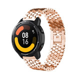 Strap-it® Xiaomi Watch S1 stalen vis band (rosé goud) Strap-it® Xiaomi Watch S1 stalen vis band (rosé goud)