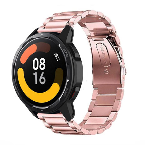 Strap-it® Strap-it Xiaomi Watch S1 stalen band (rosé pink)