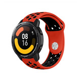 Strap-it® Xiaomi Watch S1 sport band (rood/zwart) Strap-it® Xiaomi Watch S1 sport band (rood/zwart)