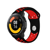 Strap-it® Xiaomi Watch S1 sport band (zwart/rood) Strap-it® Xiaomi Watch S1 sport band (zwart/rood)
